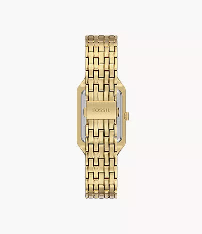 Fossil ES5434 Reloj Raquel de tres agujas con fecha dorada en acero inoxidable