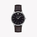 Reloj de plata Emporio Armani para hombres, caráter negro | AR2480