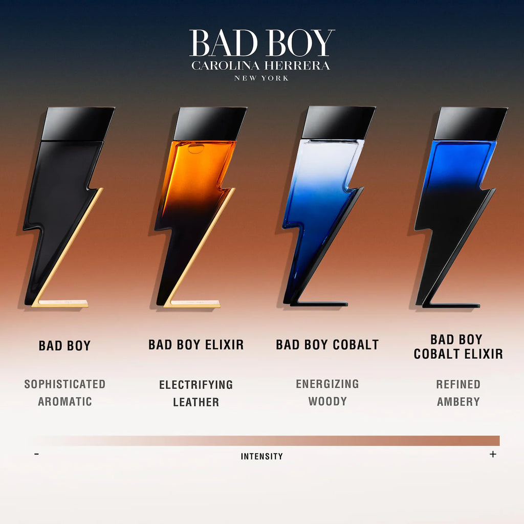Carolina Herrera Bad Boy Elixir Eau de Parfum con cuero madera  3.4oz