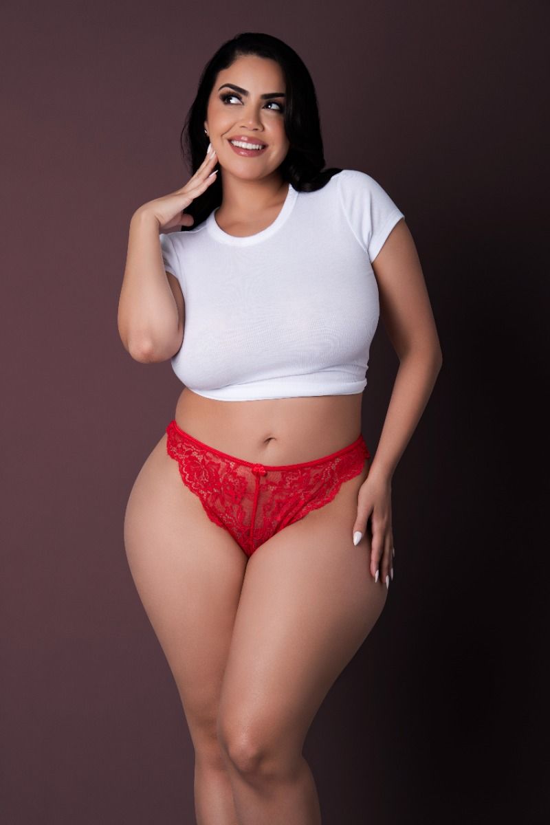 Magic Silk Sugar Deep Split Cross Panty P441